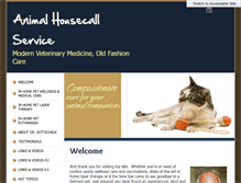 Tablet Screenshot of animalhousecallservice.net